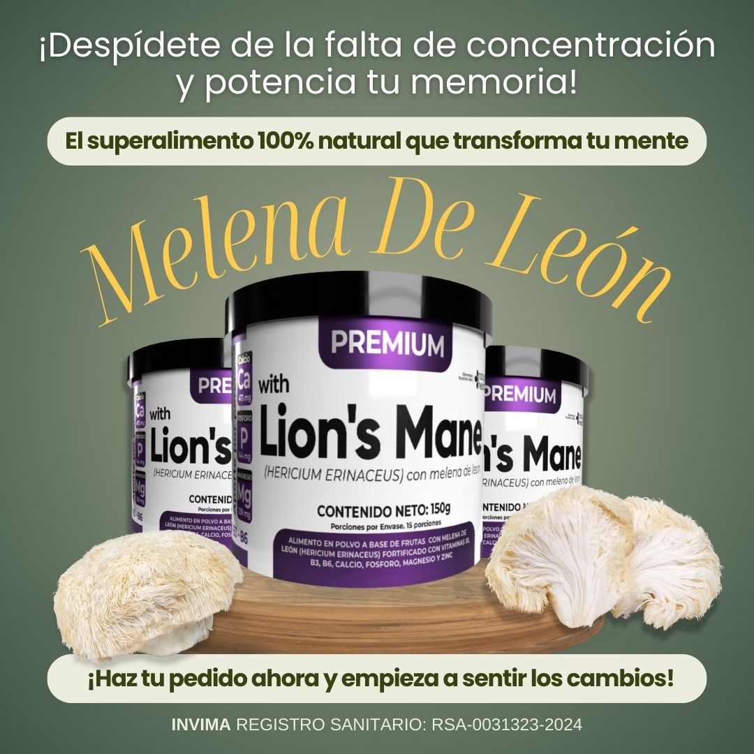 Suplemento Premium Melena de Leon - Sana cuerpo y mente