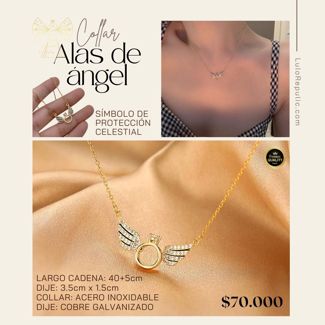 📿Collar Alas de Ángel 🪽 Caja De Regalo 🔸Edición Limitada🔸