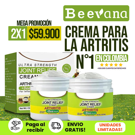 🐝 Beevana 2x1 🪄 Crema para Dolores Articulares 🌿 Alivio Natural 60 g