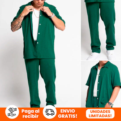 Conjunto Premium  Pantalón + Camisa + Camisilla (Tela RIB PREMIUM)